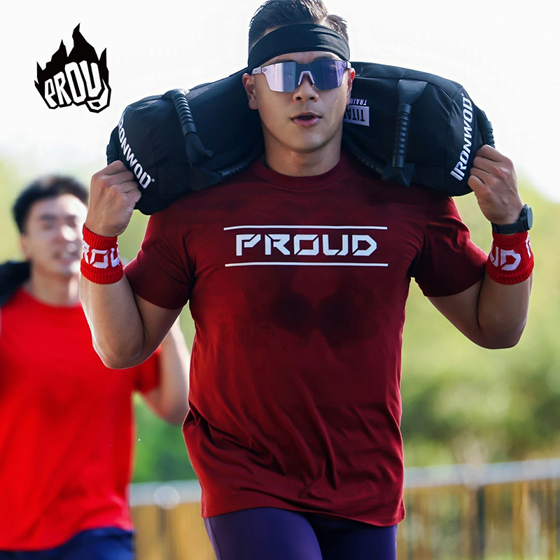 PROUD男子运动健身T恤衫CrossFit