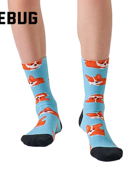 DEBUG运动袜健身CrossFit深蹲硬拉跑步百搭中筒袜