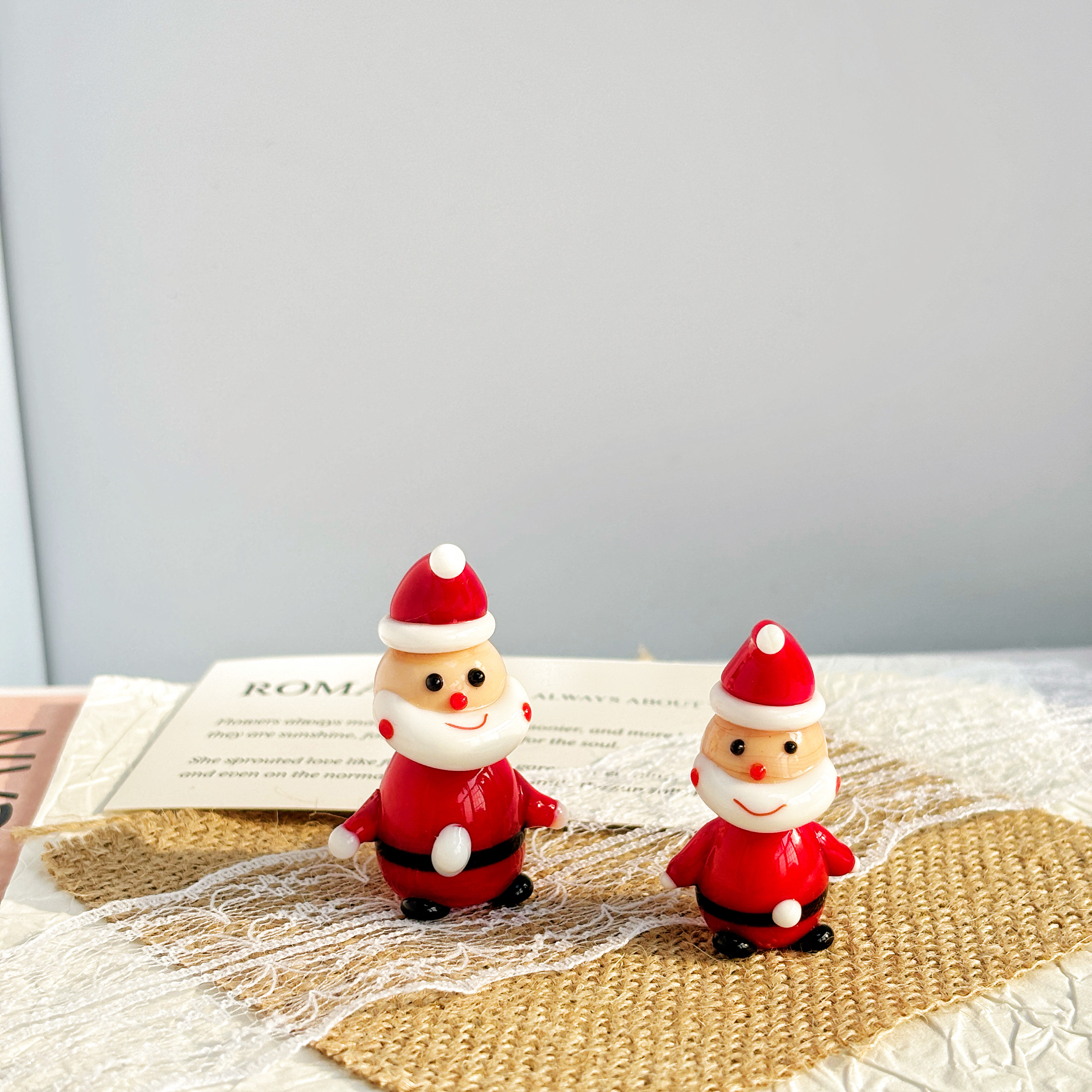 淄博琉璃圣诞老人雪人节日装饰摆件工艺品玻璃制品圣诞节礼物