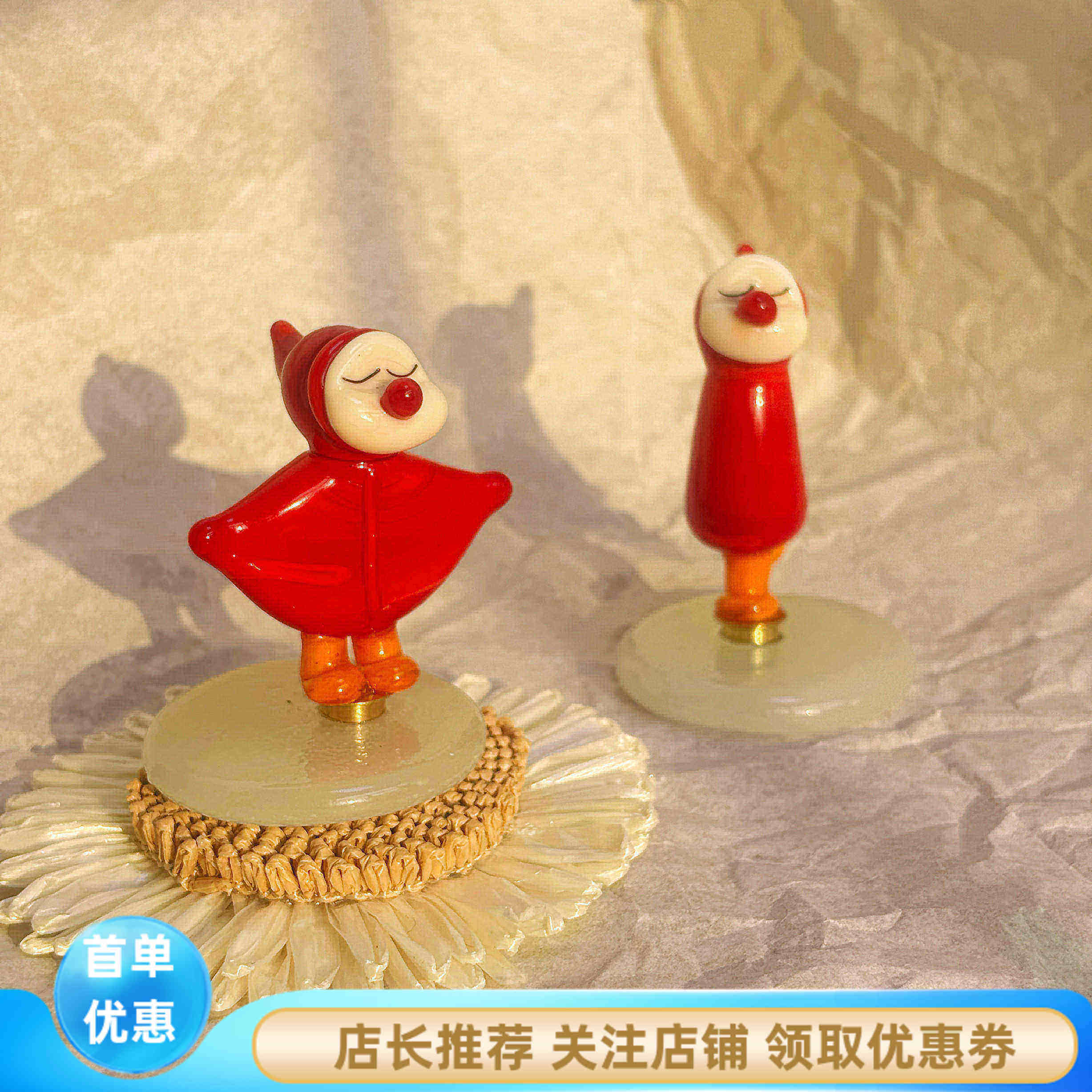 淄博小狐狸琉璃治愈旋转小摆件