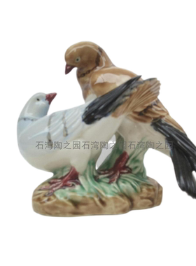 陶瓷公仔餐厅动物鸽子家居装饰