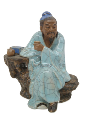 石湾公仔陶瓷作品陆羽家居装饰