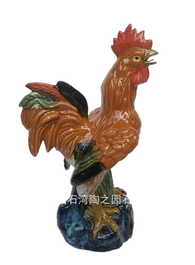 中式风阳台镇宅生肖公鸡家居装饰