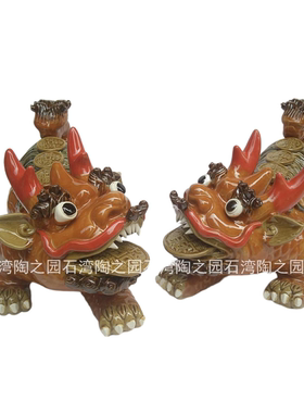 七彩佛山镇宅餐厅神兽石湾陶瓷