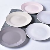 微瑕陶瓷吐骨碟子家用平盘餐桌装 骨头用小盘子7.5寸凉菜碟小吃碟