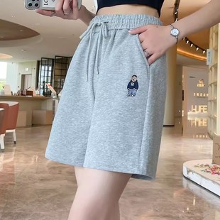 中考体育考试专用运动短裤女初中学生高中跑步体侧阔腿五分中裤子