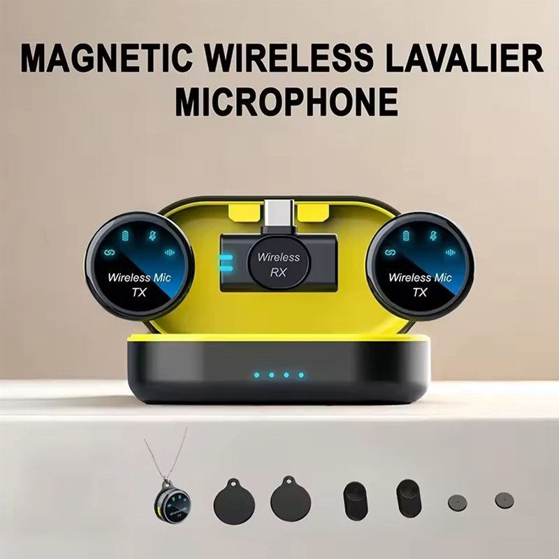 纽扣磁吸式手机直播采访麦克风