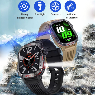 手电指南针海拔气压验钞智能手表
