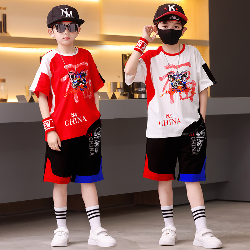 男童夏季演出服广西三月三汉服图片