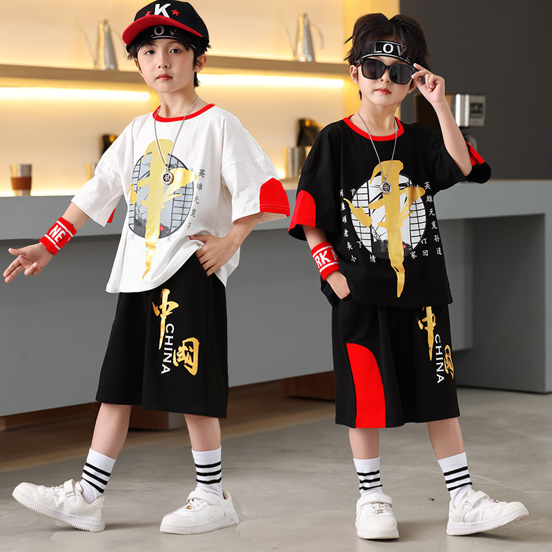 六一儿童街舞潮服少儿嘻哈男童架子鼓服装幼儿园爵士演出服套装