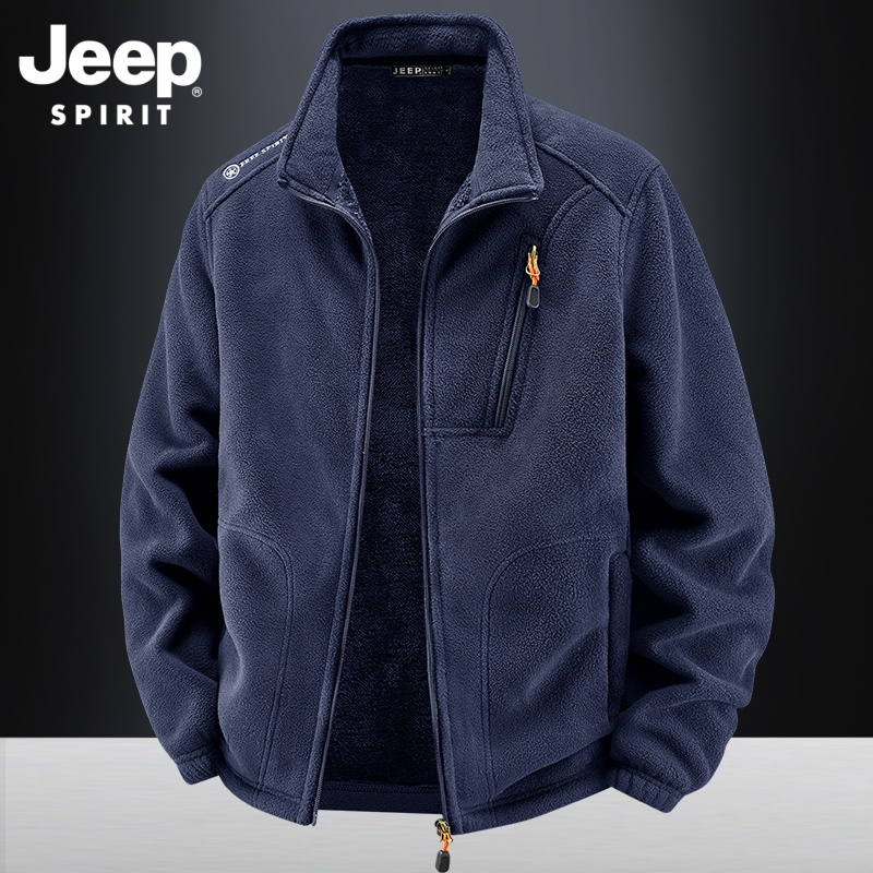 JEEP吉普男士秋冬季新款抓绒上衣