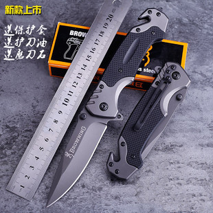 露营户外便携多功能军士折叠刀瑞士刀大马士革D2钢高硬度几何折刀