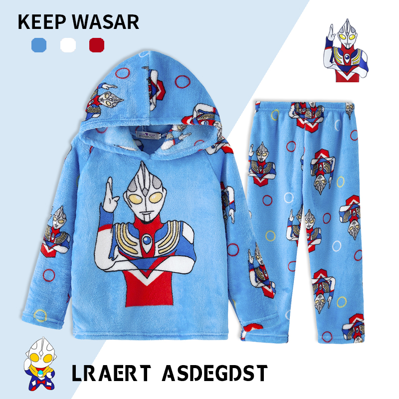 宝宝秋冬季儿童睡衣套装新款韩版