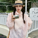 浅绿色连帽新中式防晒服女2025夏季新款国风刺绣好看宽松短款外套，女装防晒衣，沁古纱衣