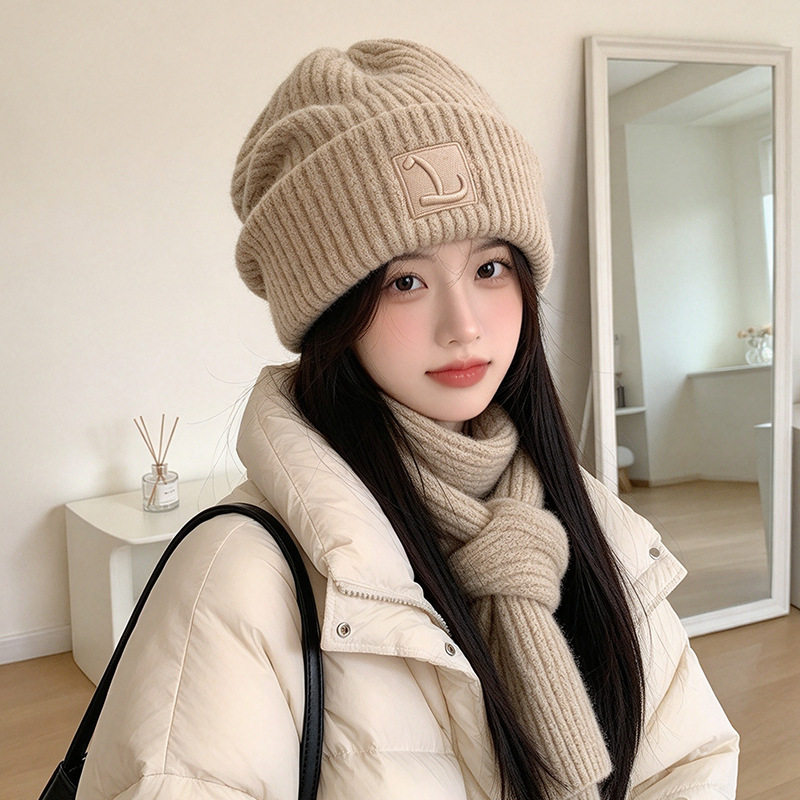 韩版毛线帽子女2026新款秋冬户外旅游保暖堆堆冷帽显脸小针织帽子