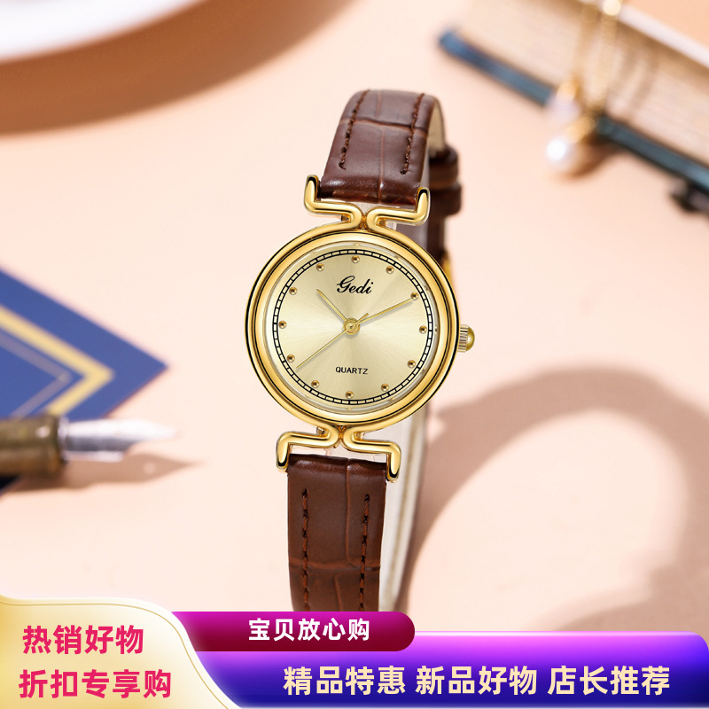 复古感真皮女士小众高颜值学生
