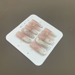 纯手工穿戴美甲来图询价私人贴片可拆卸天内发货度高定制学生