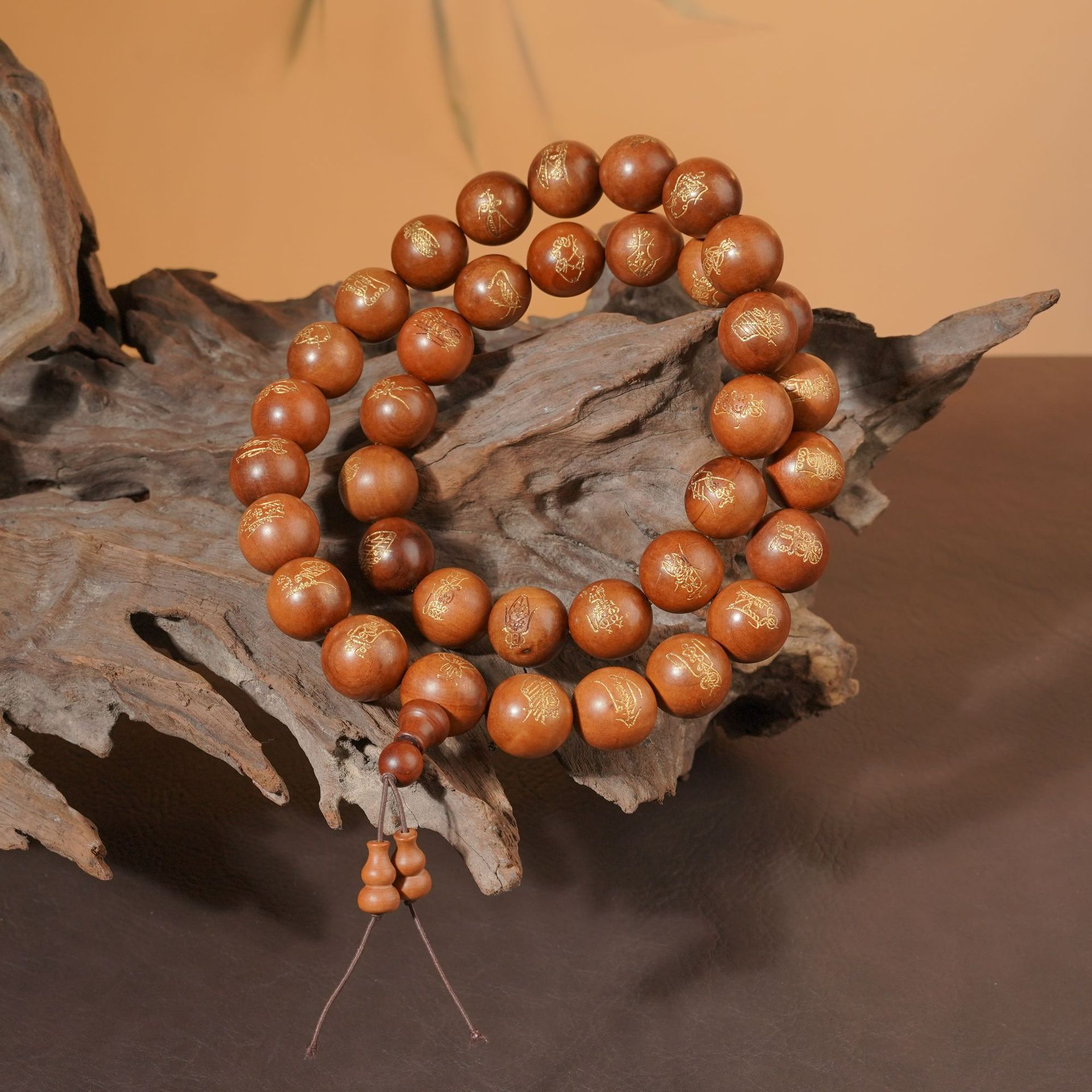 雷击枣木三十六雷元帅手串手持念珠鎏金36颗佛珠男女饰品手链文玩