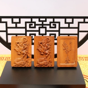 雷击枣木魁星点斗挂件吊坠道家法器随身配饰老料深色精雕手工打磨