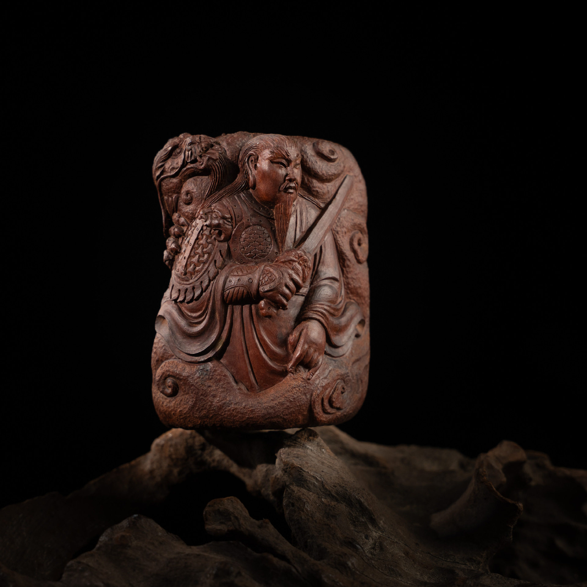 【孤品】纯手工雷击枣木真武大帝手把件摆件清刀工艺大师精雕制作,家居饰品,国学摆件,淘宝优惠券,粉丝福利购,淘宝优惠卷