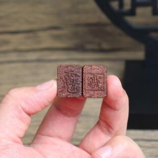 雷击木枣木雕刻配饰配件赵公明雷祖云纹坠挂件工艺品浮雕精雕文玩