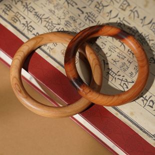 雷击桃木手镯手环加工定制雕刻六星七星可以雕刻其他图案