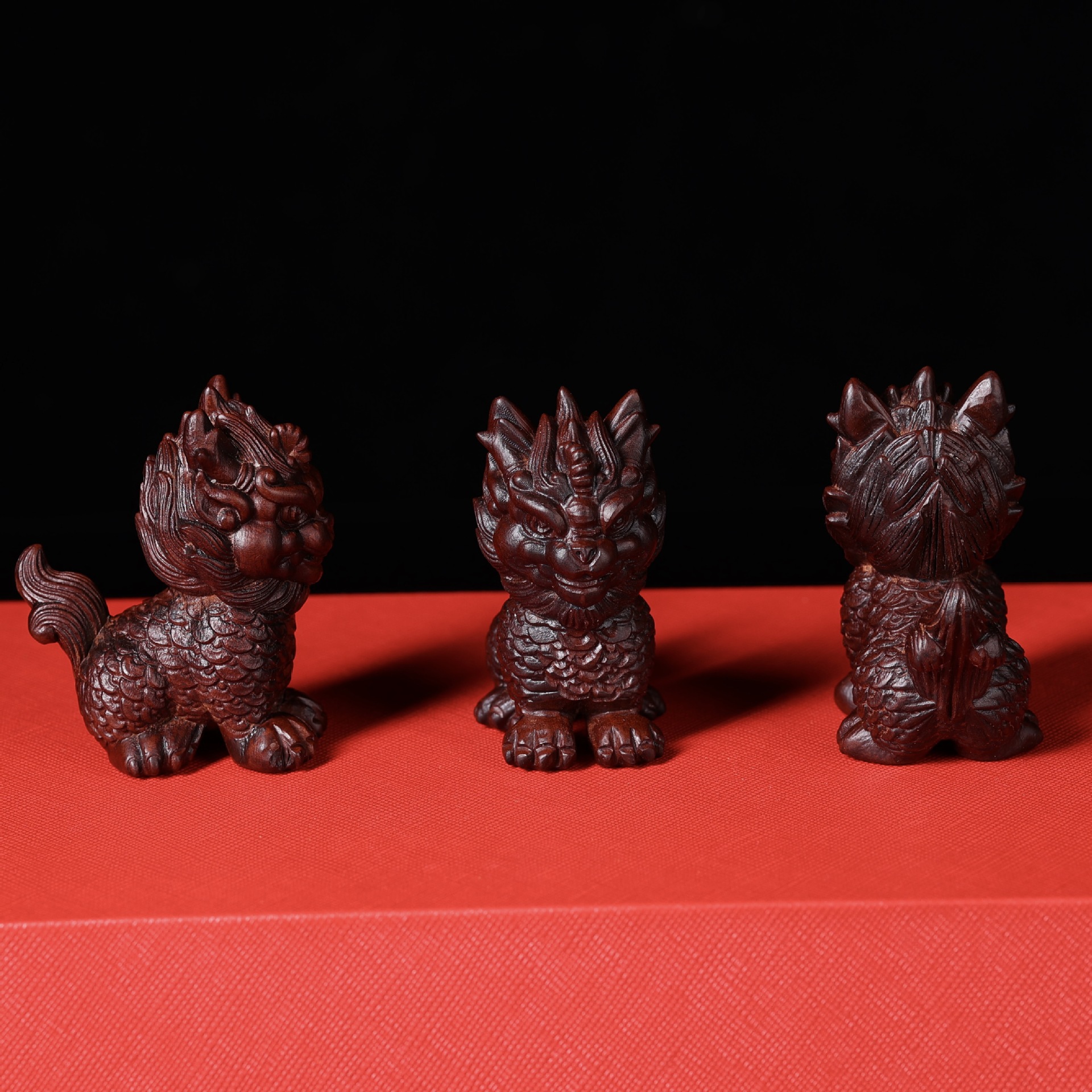 雷击木枣木雕刻麒麟摆件实木办公室貔貅客厅家居装饰工艺品文玩