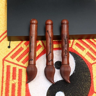 雷击枣木文昌笔雕刻魁星点斗七星挂件吊坠随身配饰老料