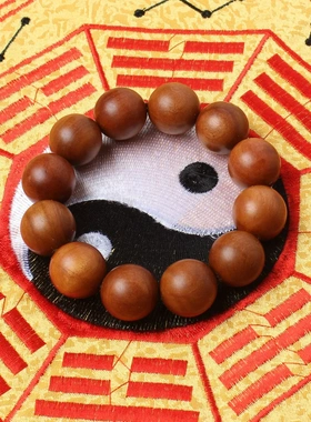 雷击枣木手串佛珠手链男女款手持念珠道家老料纯手工珠