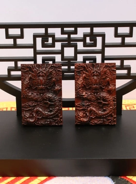 雷击龙牌薇讳挂件吊坠道家法器随身配饰老料深色精雕手工打磨