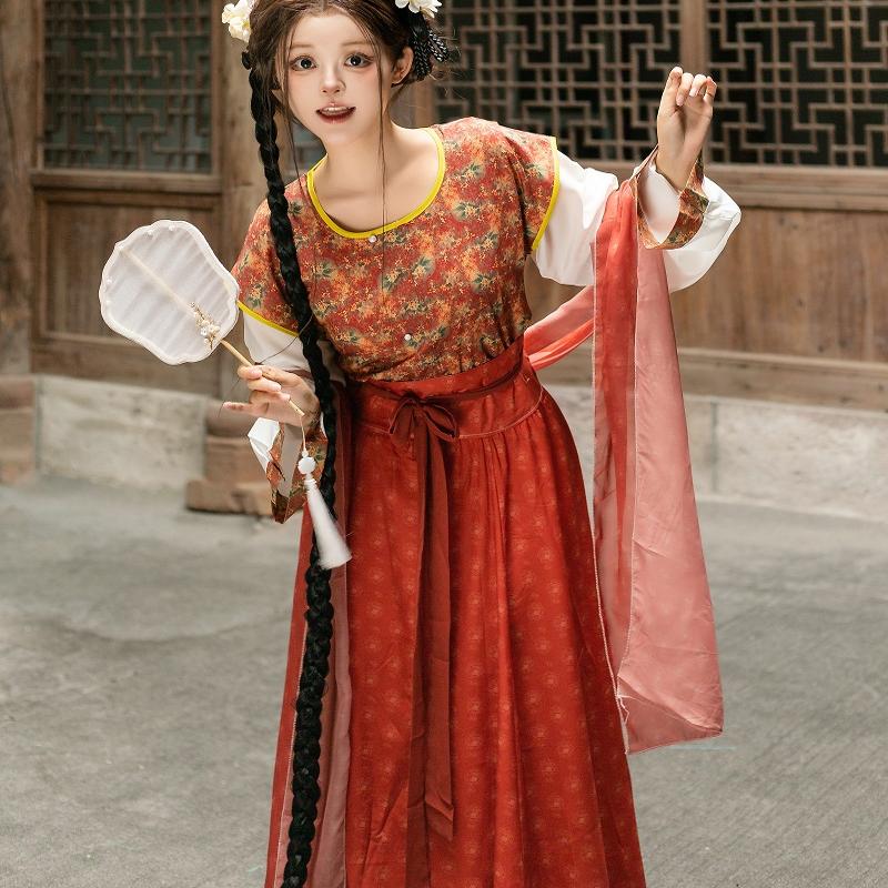 椒花颂声绿腰红袖姐妹装汉服裙