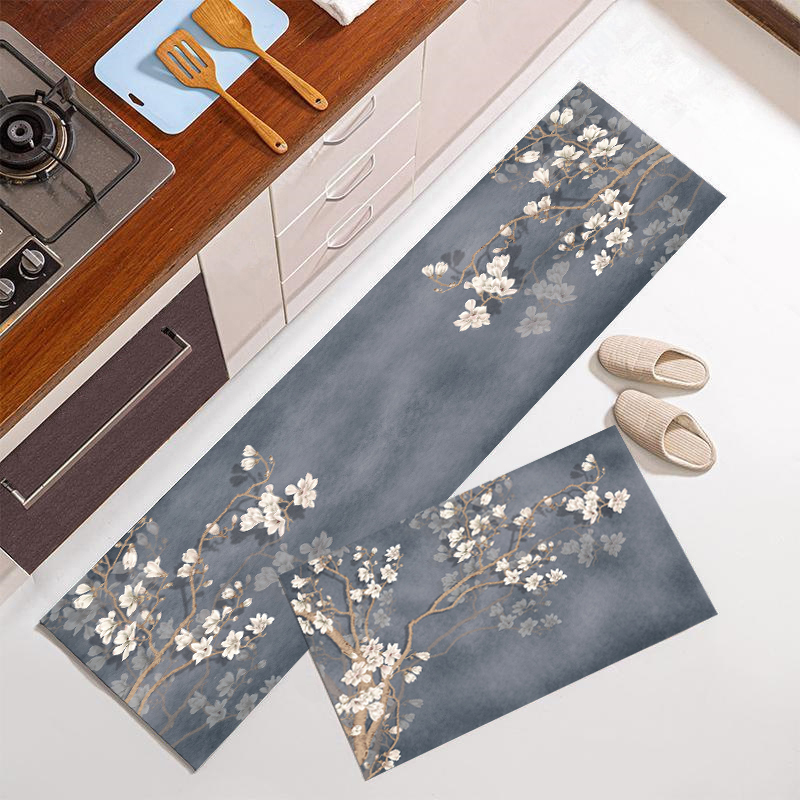 现代中式厨房防滑水洗定制地垫