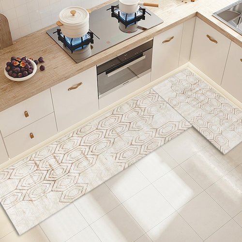 北欧ins风厨房地垫吸水吸油防滑垫子入户门地垫家用床边长条地毯