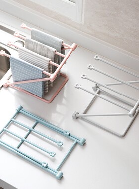 桌面可折叠奶瓶干燥架厨房立式抹布收纳架免打孔台面水杯架置物架