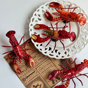 新家的100件好物创意冰箱贴可爱仿真会活动小龙虾螃蟹冰箱贴彩绘