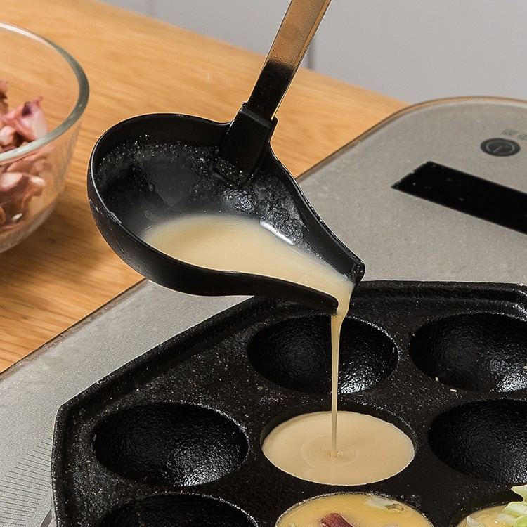 日本ECHO尖嘴勺小丸子工具歪嘴勺防烫料理工具煎饼果烙饼子容器勺