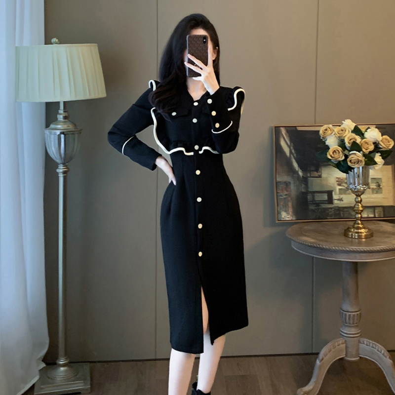 2025秋季新款女长袖连衣裙气质小众设计高级感洋气减龄裙子QJ0064