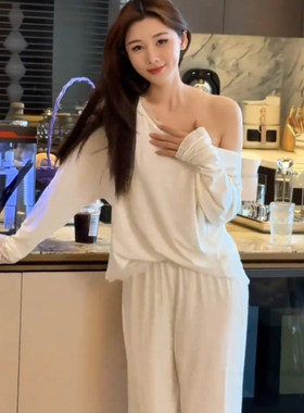 纯欲风性感蕾丝睡衣女家居服套装