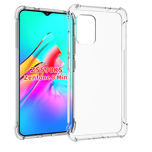 适用于ZenFone华硕8 mini/ZS590KS手机套壳纯色软硅胶男外保护壳