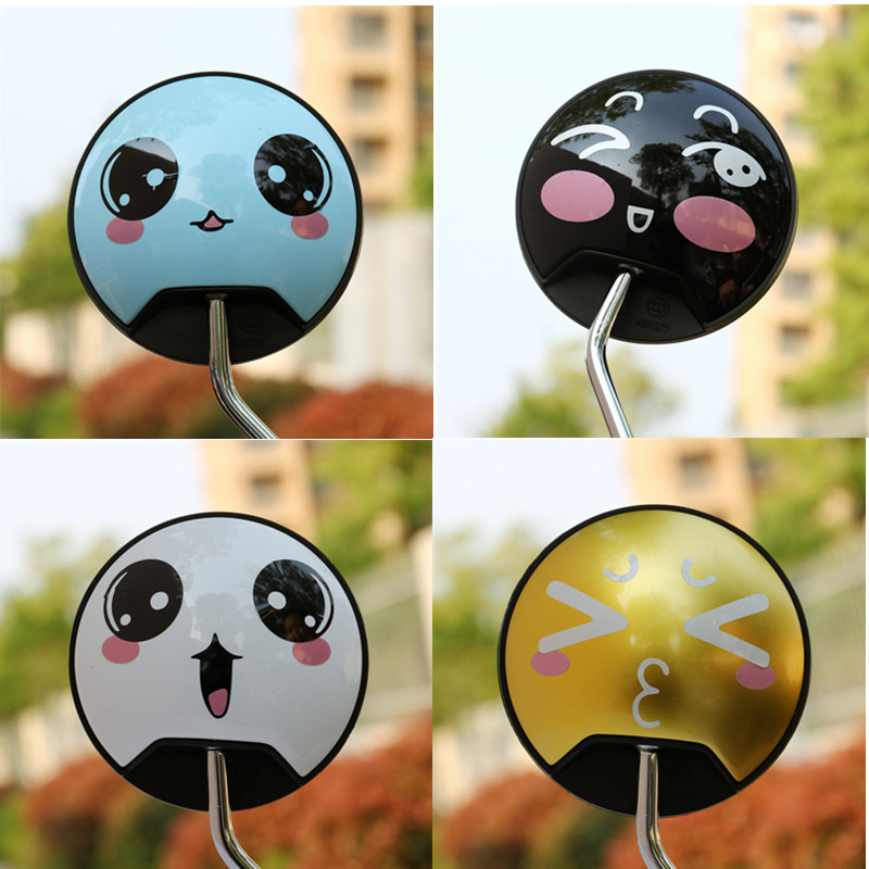 创意笑脸可爱表情装饰防水电瓶车