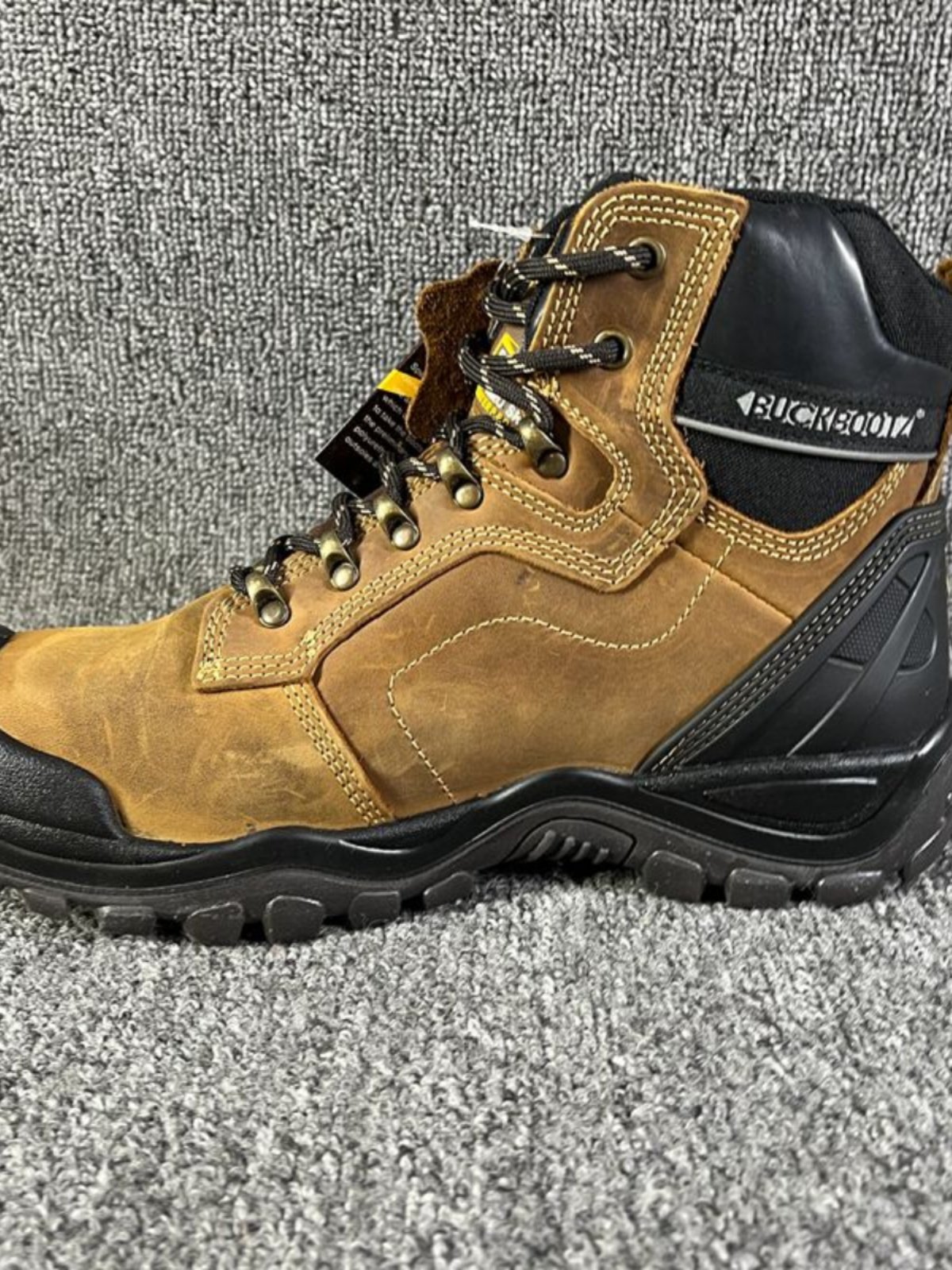 FOREIGN TRADE UNIQUE FIRST LAYER COWHIDE IRON STEEL TOE ANTI-SMASHING ANTI-PUNCTURE SOLID THICK SOLE ANTI-SLIP WEAR-RESISTANT WATERPROOF WORK LABOR PROTECTION SHOES