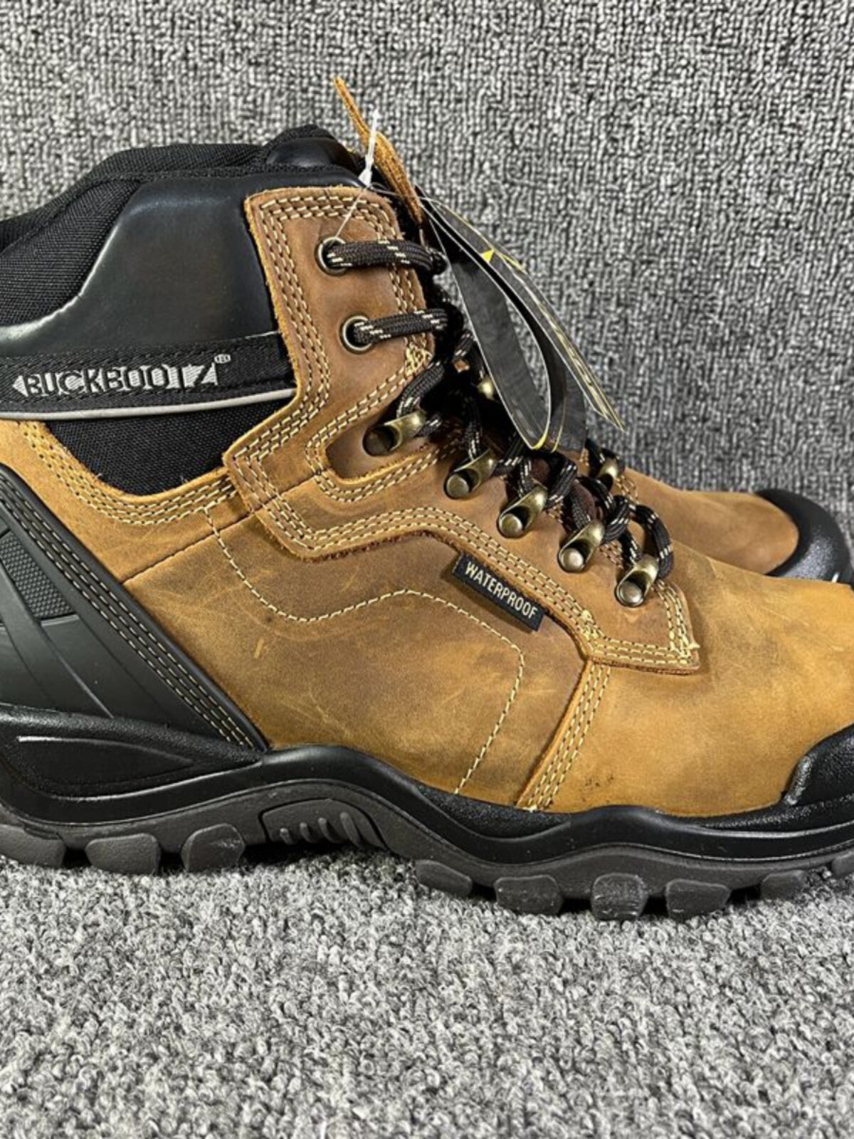 FOREIGN TRADE UNIQUE FIRST LAYER COWHIDE IRON STEEL TOE ANTI-SMASHING ANTI-PUNCTURE SOLID THICK SOLE ANTI-SLIP WEAR-RESISTANT WATERPROOF WORK LABOR PROTECTION SHOES