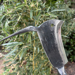 楚家刀炮弹钢锻打砍柴刀带镐头挖地户外砍树凤凰鸟刀斩鸡鸭鱼菜刀