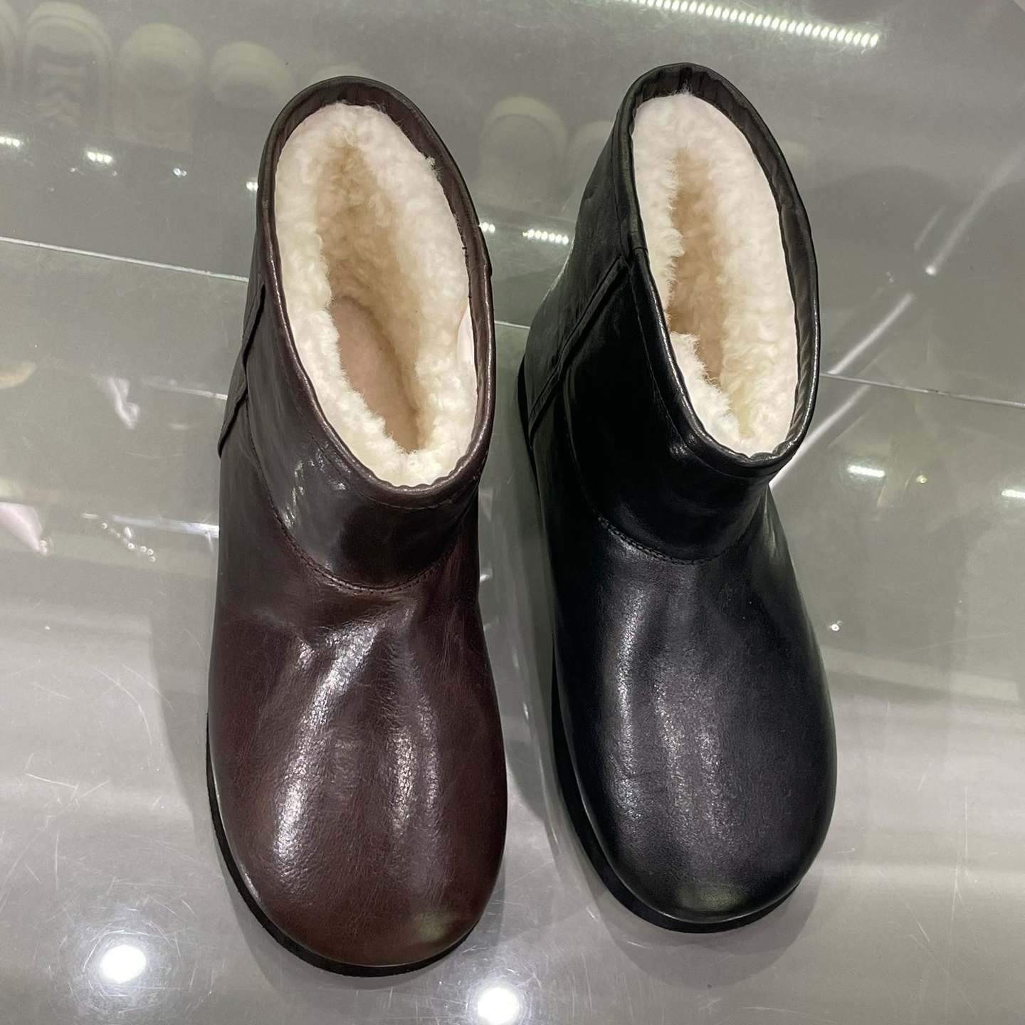 IDO/TT欧货女鞋2025秋冬新款皮毛一体圆头套筒保暖羊毛休闲雪地靴