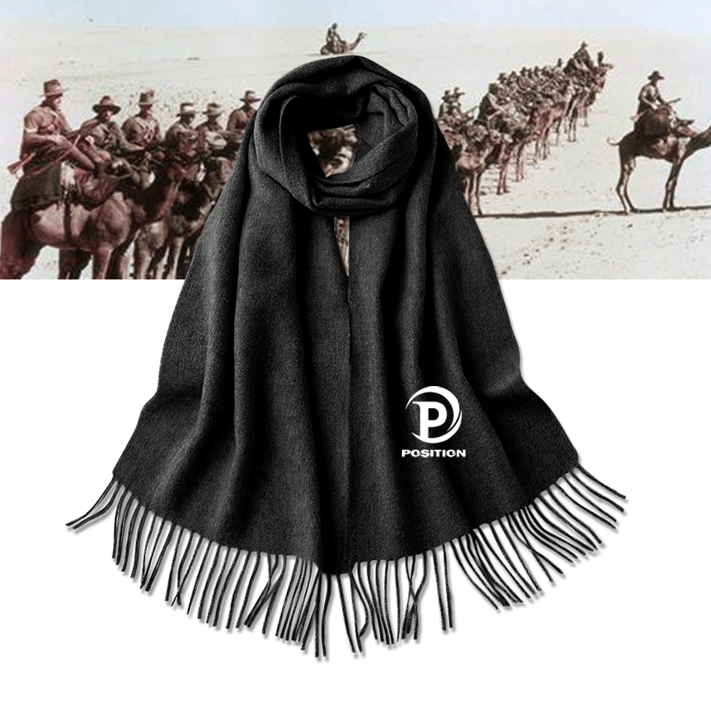 个性男防寒仿羊绒潮披肩围巾