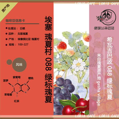 瑰夏村绿标意式手冲埃塞咖啡豆