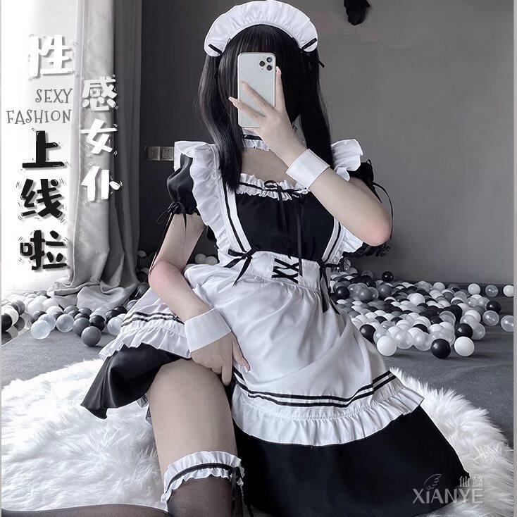 女仆装cos可爱学生女装大佬连衣裙萝莉塔套装二次元服装大码日常