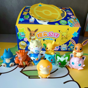 正版灵动宝可梦系列指尖公仔周边皮卡丘伊布胖丁玩具手办摆件玩偶