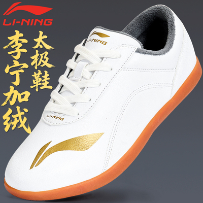 李宁秋冬季加绒加厚新款太极拳鞋