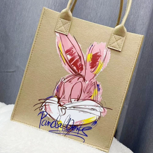 Мультяшная льняная сумка, вместительный и большой портфель, подарок на день рождения, сумка для еды